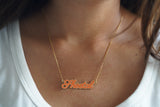 Enamel Name Necklace