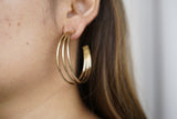 Triple Split Gold Hoops