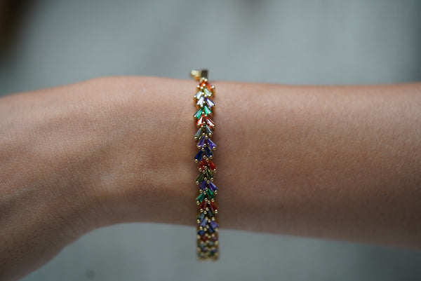 Multi-coloured Flower Cuff