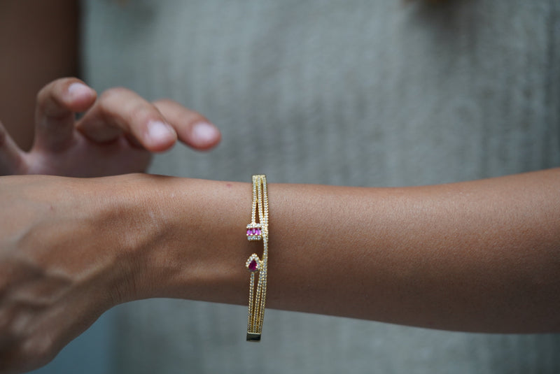 Dainty Ruby Cuff