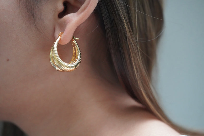 Signature Gold Hoops