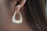 Statement Abstract Pearl Earrings