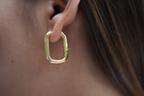 Gold O hoop earrings