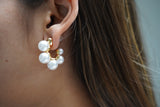 Graceful Pearl Hoops