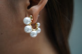 Graceful Pearl Hoops