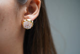 Circular Pearl Studs