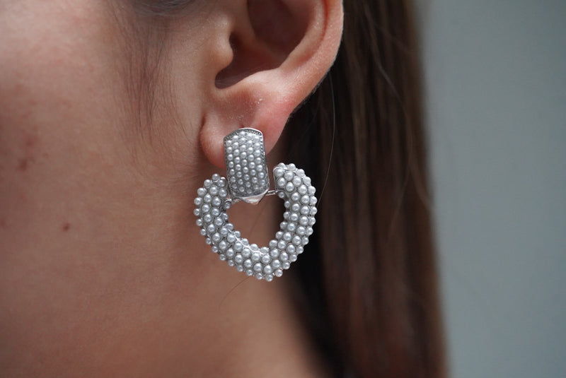 Pearl Studded Statement Earrings