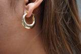 Chunky half hoop earrings