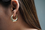 Chunky half hoop earrings