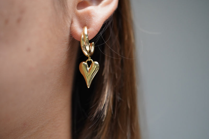 Drop Heart Hoops