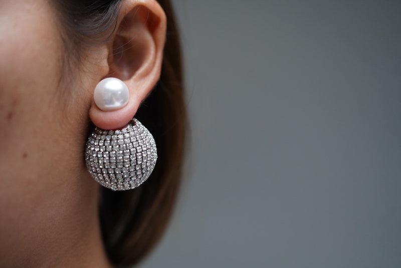 Statement Studded Oversized Pearl Earrings