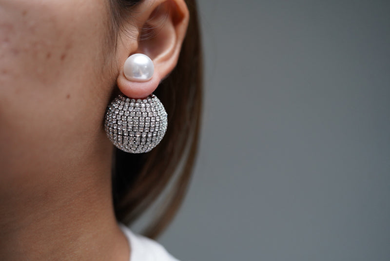 Statement Studded Oversized Pearl Earrings