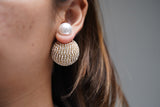 Statement Studded Oversized Pearl Earrings