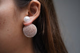 Statement Studded Oversized Pearl Earrings