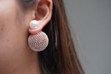 Statement Studded Oversized Pearl Earrings