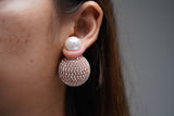 Statement Studded Oversized Pearl Earrings