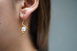 Spiral Pearl Earrings