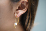 Spiral Pearl Earrings