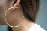 Twisted Oversized Hoop Earrings