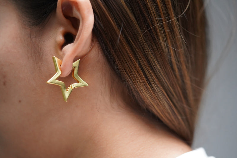 Gold Star Earring