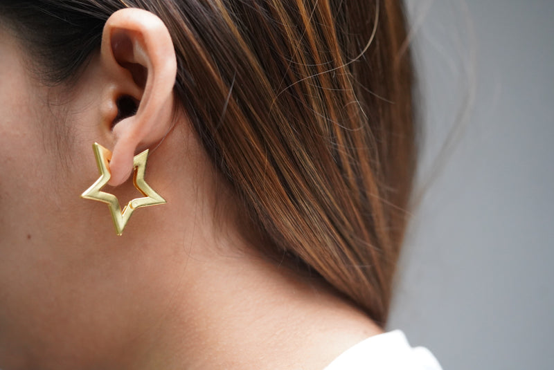 Gold Star Earring