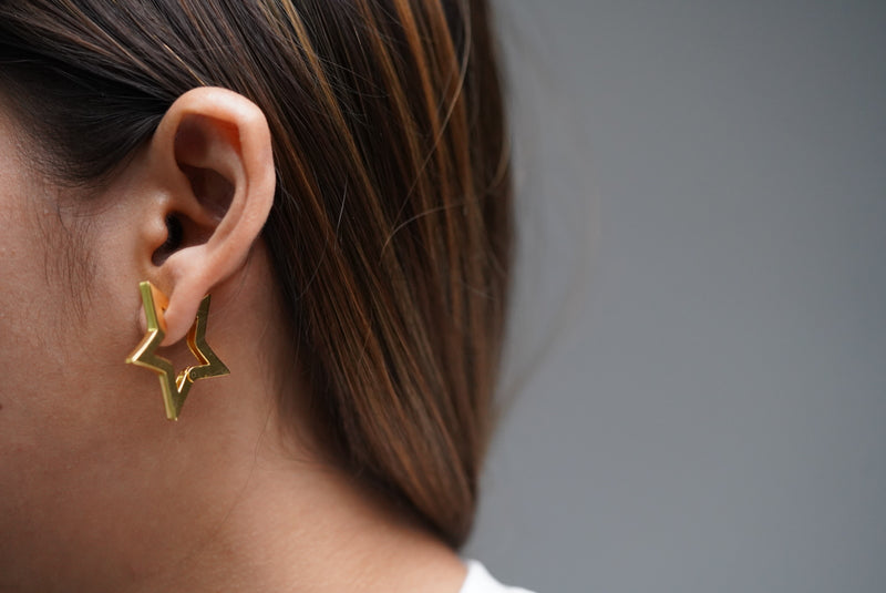 Gold Star Earring