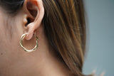 Hammered Hoop Earrings