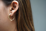 Hammered Hoop Earrings