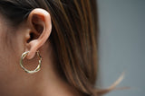 Hammered Hoop Earrings