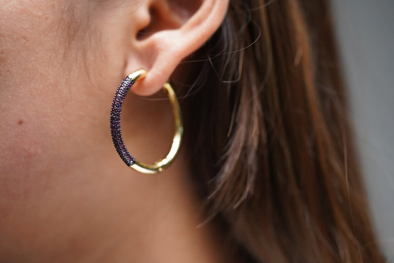 Studded Hoops earrings