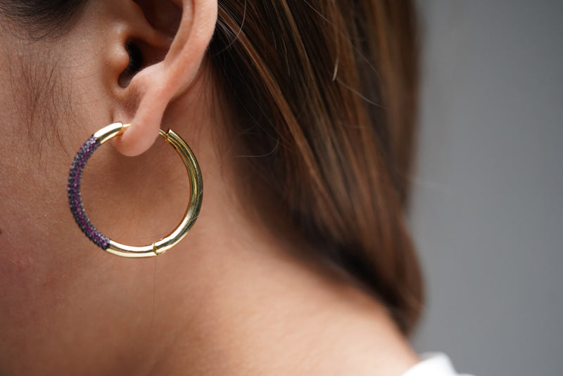 Studded Hoops earrings