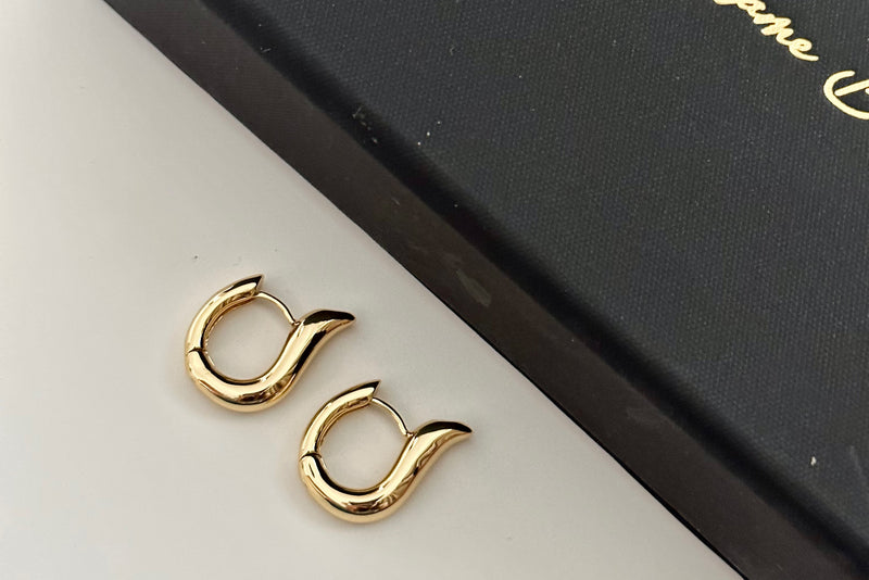 gold triple hoops