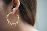 Shimmering Crystal Hoops