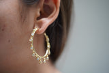 Shimmering Crystal Hoops