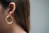 Minimal round hoop earrings