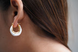 Pearl hoop earrings