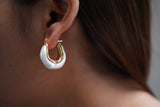 Pearl hoop earrings