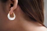 Pearl hoop earrings