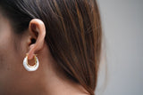 Pearl hoop earrings