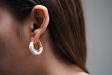 Pearl hoop earrings