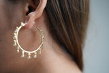 Shimmering Crystal Hoops