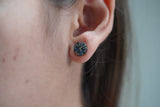 Round stud earring