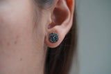 Round stud earring