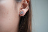 Round stud earring