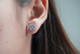 Round stud earring