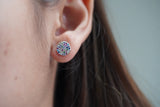 Round stud earring