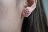 Round stud earring