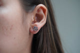 Round stud earring