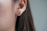 Round stud earring