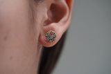 Round stud earring